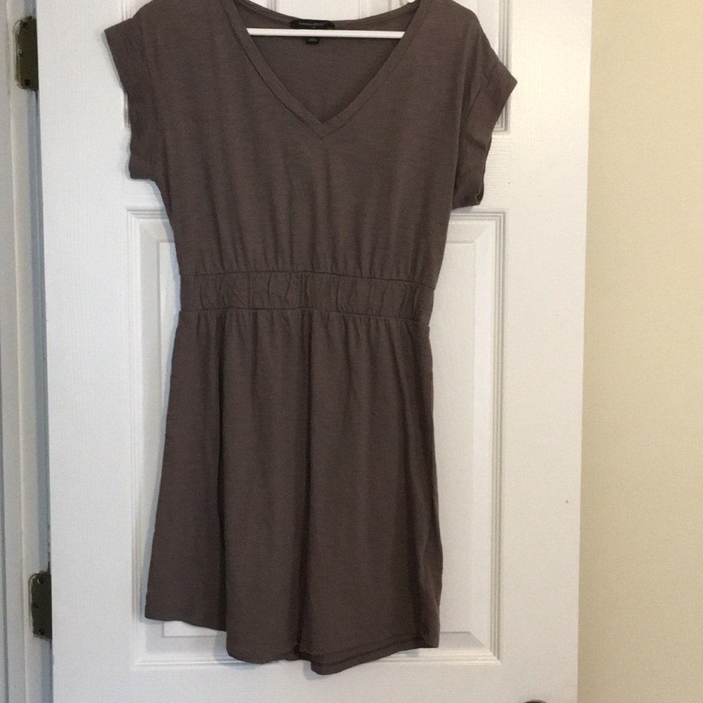 Charcoal gray/brown t shirt dress